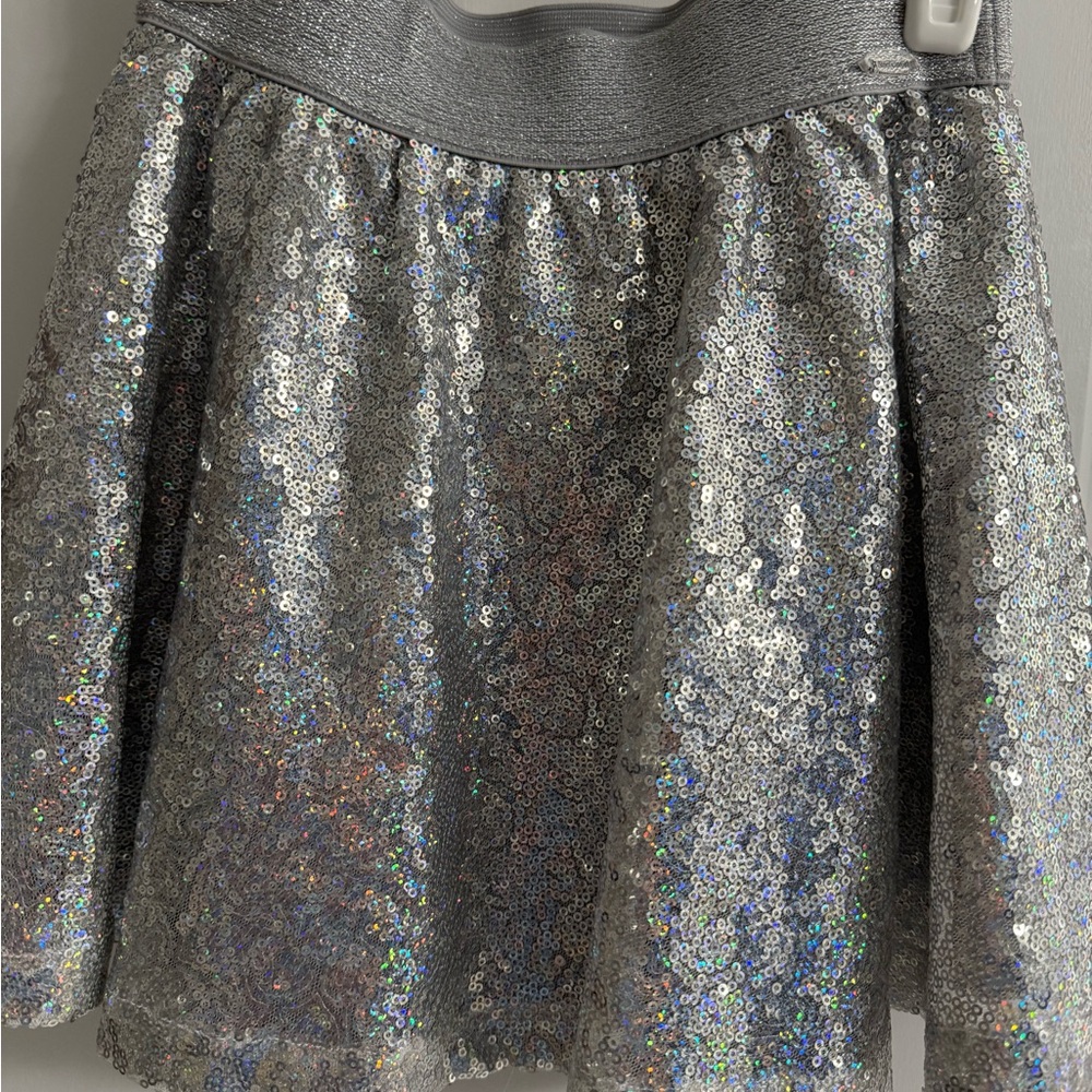 American Girl Glittering Silver Skater Skirt